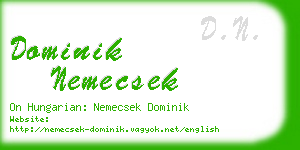 dominik nemecsek business card